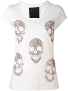 Philipp Plein Skulled T-shirt - White