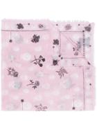 Alexander Mcqueen Skull And Rose Print Scarf - Pink & Purple