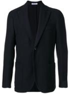 Boglioli - Single Breasted Waffle Jacket - Men - Cotton/cupro - 50, Blue, Cotton/cupro