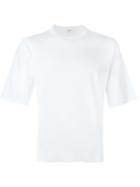 Jil Sander Short Sleeve Sweater, Men's, Size: 50, White, Cotton