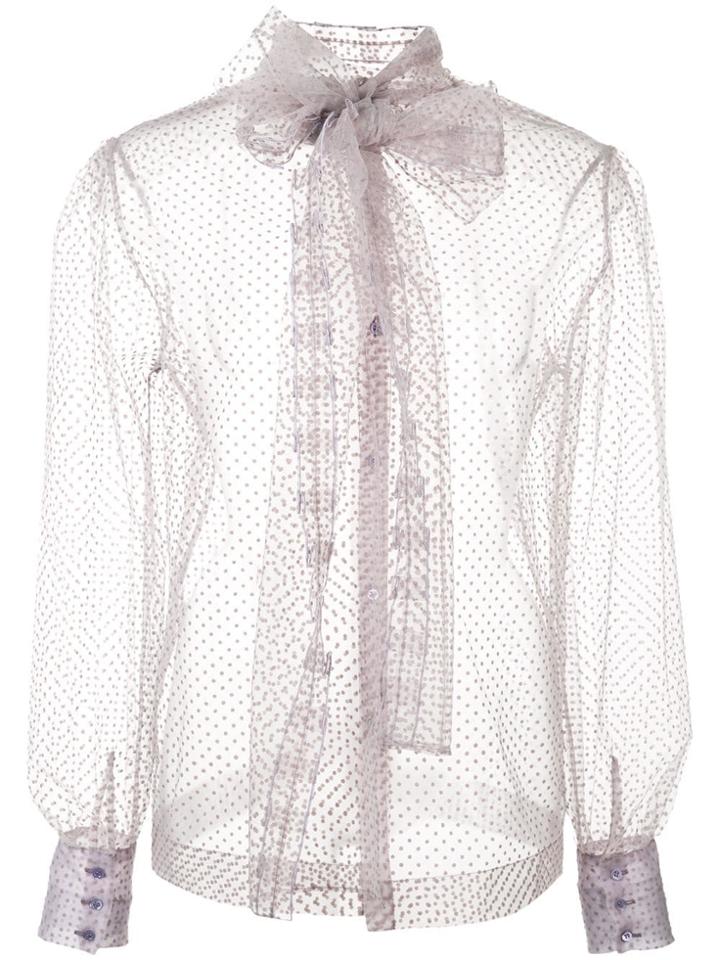 Alexa Chung Sheer Tulle Blouse - Pink