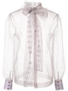 Alexa Chung Sheer Tulle Blouse - Pink