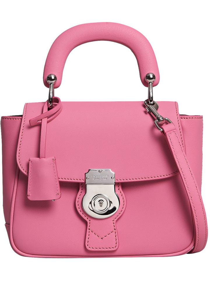 Burberry Small Dk88 Top Handle Bag - Pink & Purple