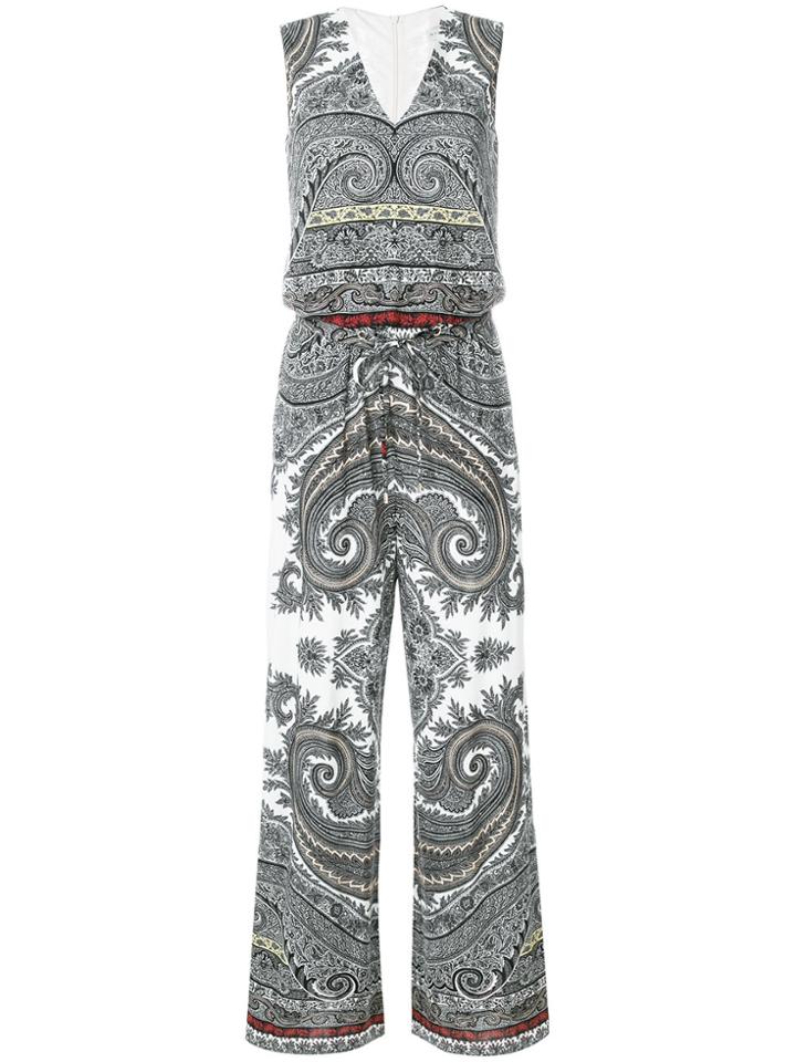 Etro Printed Jumpsuit - White