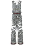 Etro Printed Jumpsuit - White