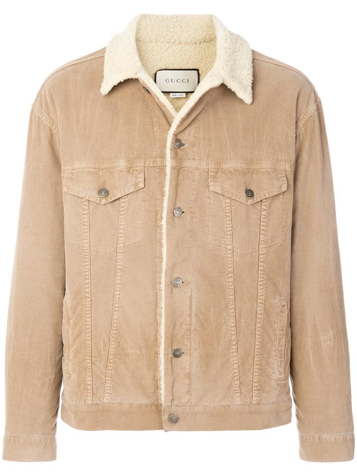 Gucci Embroidered Wolf Jacket - Nude & Neutrals