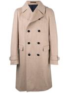 Z Zegna Double Breasted Coat - Nude & Neutrals