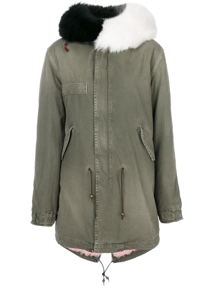 Mr & Mrs Italy Trimmed Hood Mid Parka - Green