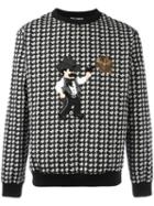 Dolce & Gabbana Cowboy Patch Sweatshirt, Men's, Size: 50, Black, Cotton/polyester