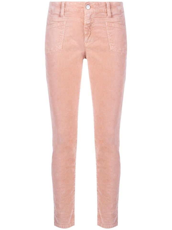 Closed Pocket Front Jeans - Pink & Purple