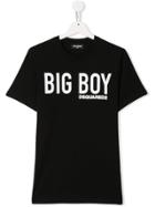 Dsquared2 Kids Teen Big Boy Logo T-shirt - Black