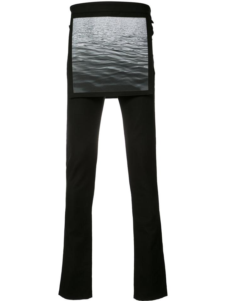 Raf Simons - Raf Simons X Robert Mapplethorpe Waves Overlay Skinny Trousers - Men - Cotton - 31, Black, Cotton