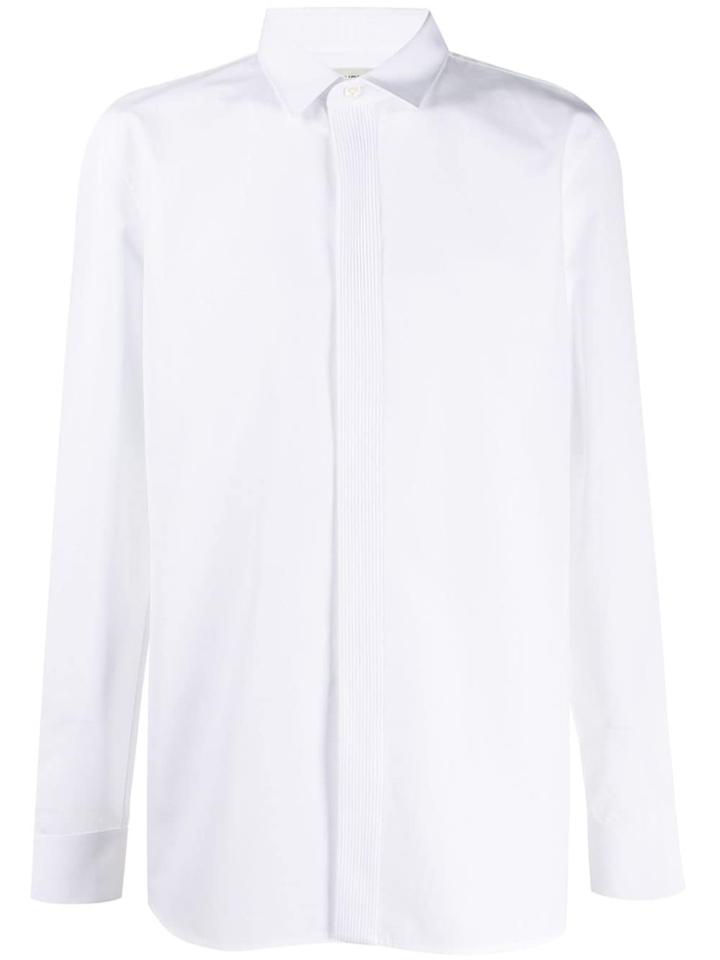 Saint Laurent Spread Collar Shirt - White