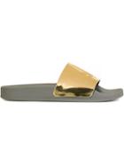 Palm Angels Embossed Metallic Sliders