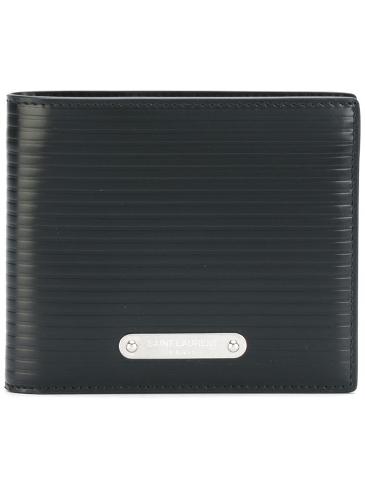 Saint Laurent Embossed Billfold Wallet - Black