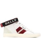 Bally Logo Ankle Strap Sneakers - White