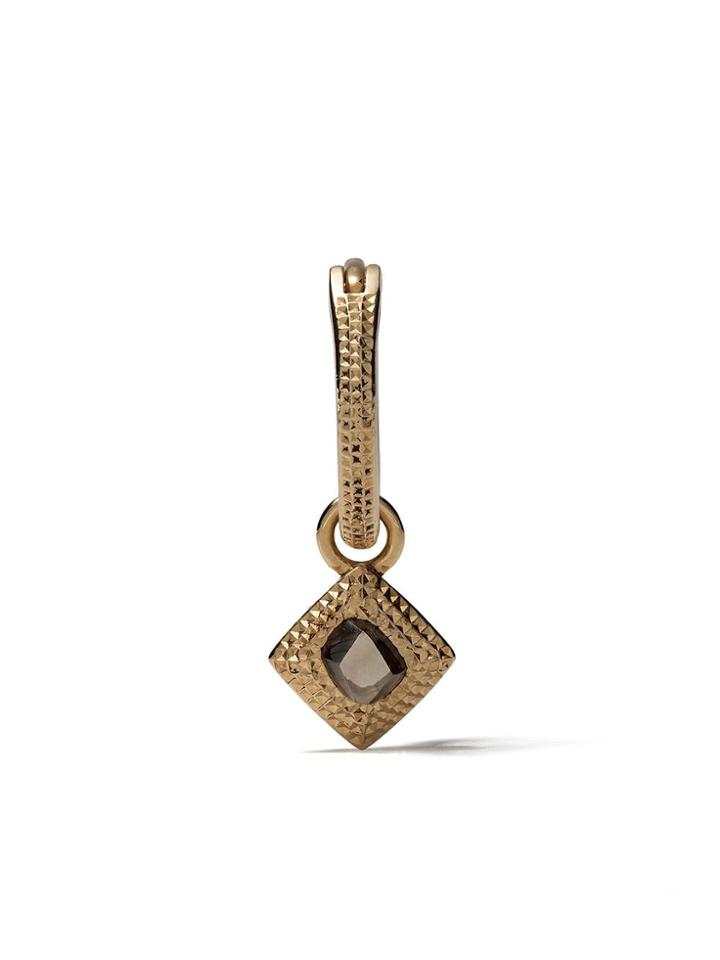 De Beers 18kt Yellow Gold Talisman Rough Diamond Earring