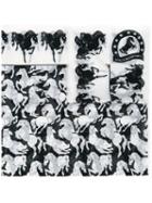 Stella Mccartney - Horse-print Scarf - Women - Cotton - One Size, White, Cotton