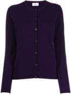 Allude Crew Neck Cardigan - Purple