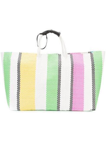 Truss Nyc - Oversized Striped Woven Tote - Women - Acetate - One Size, Acetate