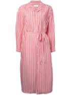 En Route - Striped Midi Shirt Dress - Women - Cotton - One Size, Yellow/orange, Cotton