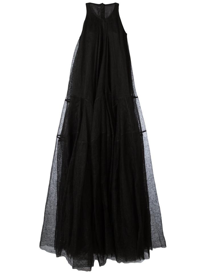 Rick Owens Medusa Gown, Size: 40, Black, Linen/flax/cupro