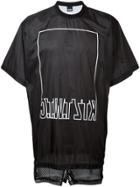 Ktz Logo Print Mesh Inset T-shirt - Black