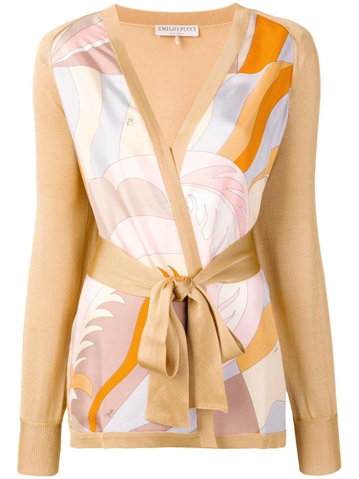 Emilio Pucci Printed Front Cardigan - Neutrals