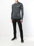 Les Hommes Fine Knit Fitted Sweater - Grey