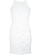 Sacai Fishnet Tank Dress, Women's, Size: 1, White, Cotton/nylon
