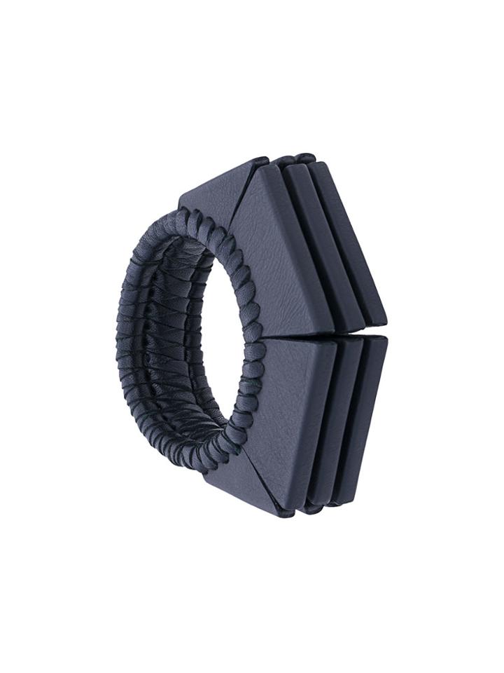 Papieta Geometric Cuff Bracelet - Black