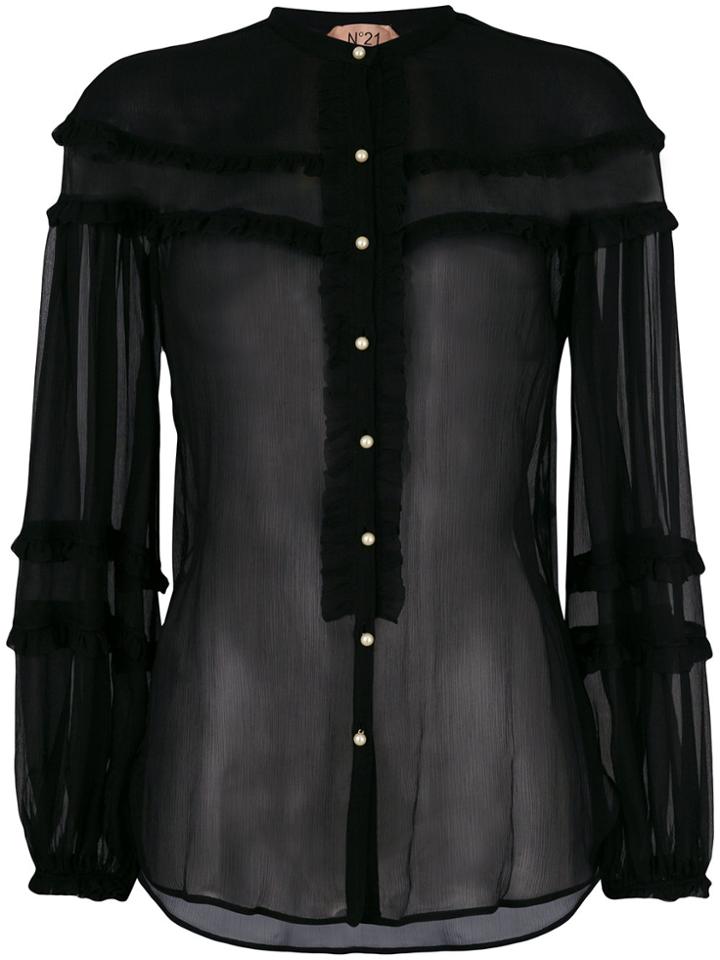 No21 Sheer Blouse - Black