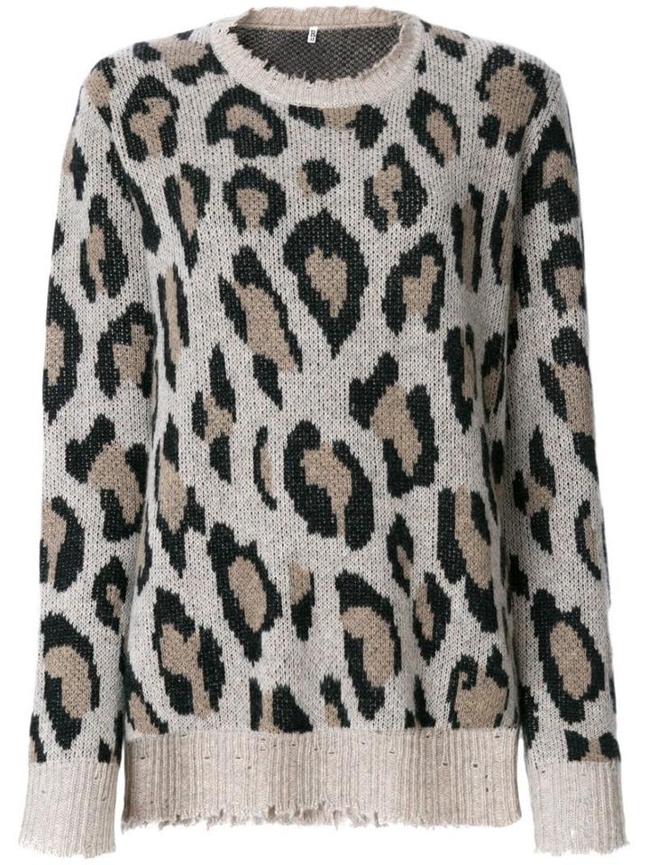 R13 Leopard Pattern Jumper - Neutrals