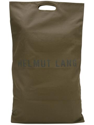 Helmut Lang Vintage Oversized Logo Tote - Green