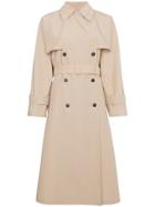 Prada Oversized Double Breasted Trench Coat - Nude & Neutrals