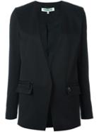 Kenzo Plunge Neck Blazer, Women's, Size: 38, Black, Polyester/spandex/elastane/virgin Wool