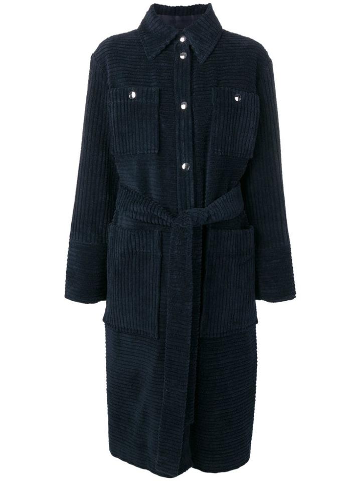 Acne Studios Oversized Corduroy Coat - Blue