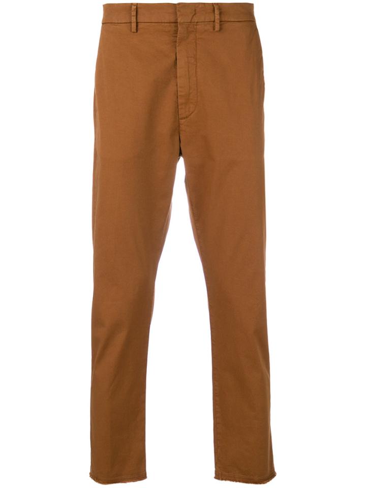Pence Frayed-hem Chinos - Brown