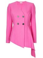 Delpozo Double-breasted Peplum Blazer - Pink