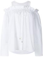 Alberta Ferretti Cold-shoulder Blouse - White