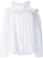 Alberta Ferretti Cold-shoulder Blouse - White