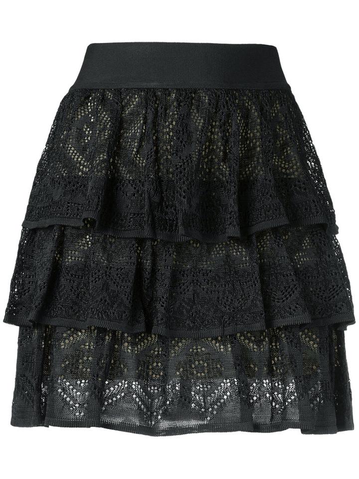 Knit Midi Skirt - Women - Acrylic/lurex/viscose - M, Grey, Acrylic/lurex/viscose, Cecilia Prado