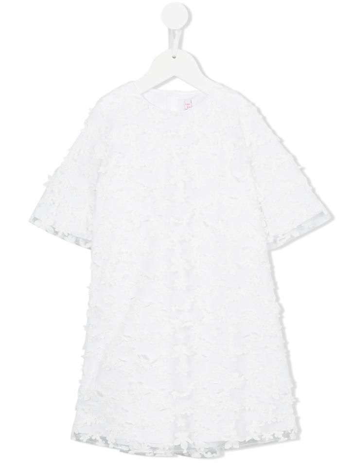 Il Gufo Floral Tulle Dress, Girl's, Size: 6 Yrs, White