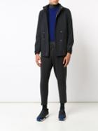 Oamc Drawstring Effect Jacket, Men's, Size: Large, Blue, Cupro/virgin Wool/spandex/elastane