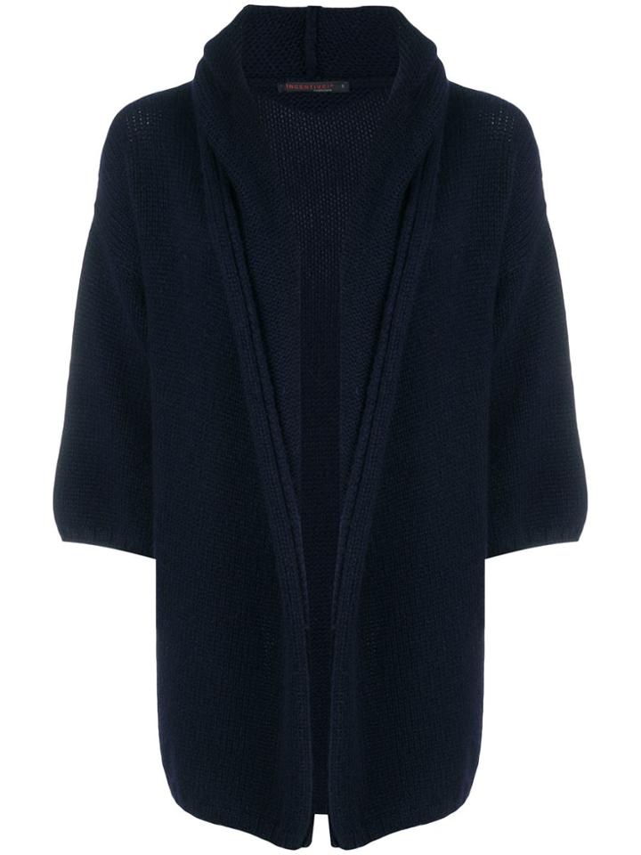 Incentive! Cashmere Cashmere Chunky Cardigan - Blue