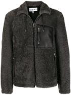 Loewe Zipped Shearling Jacket - Grey