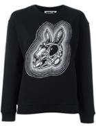 Mcq Alexander Mcqueen Bunny Print Sweatshirt, Women's, Size: Xs, Black, Cotton