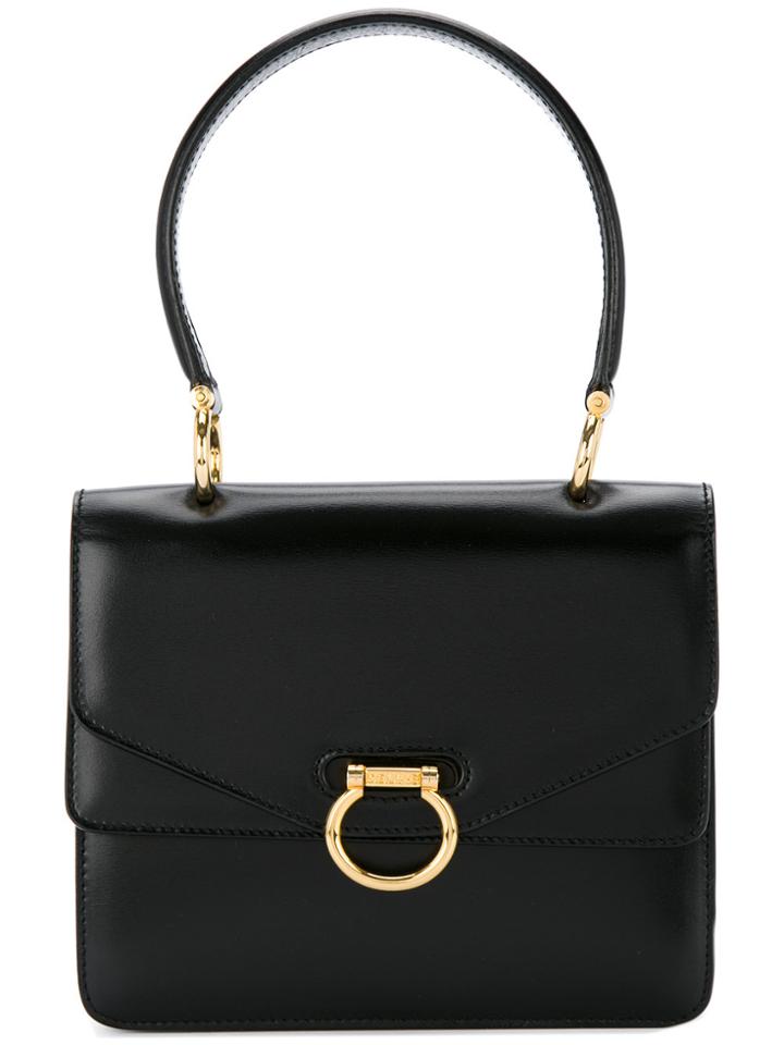 Céline Vintage Logos Double Flap Handbag - Black