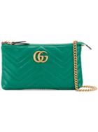Gucci Gg Marmont Mini Chain Bag - Green