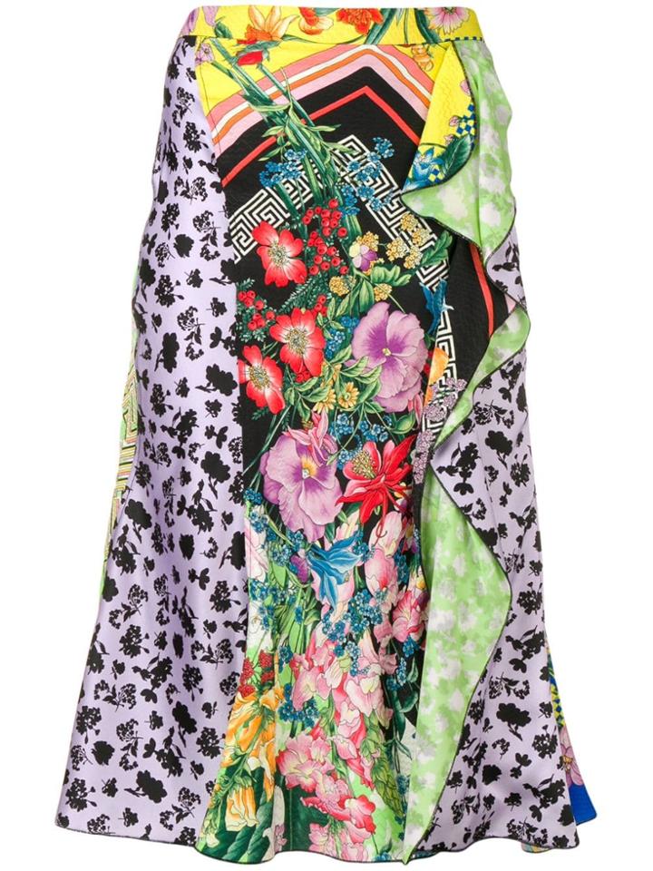 Versace Multi-pattern Skirt - Green